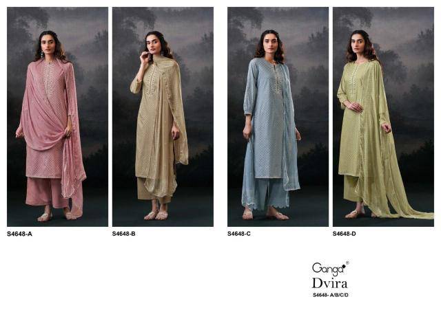 Ganga dvira 4648 Surat dress material online